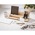 Wine wooden gift box and desk organizer in one