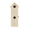 Wine wooden gift box as a bird house