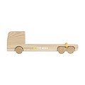 Wine wooden gift box as a truck