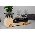 Wine wooden gift box as a truck