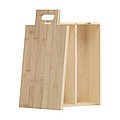 Wine wooden gift box for 2 bottles od wine with cutting board