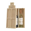 Wine wooden gift box with large tapas board