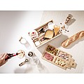 Wine wooden gift box with large tapas board