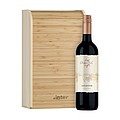 Wine wooden gift box with roll-up lid
