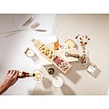 Wine wooden gift box with small tapas board