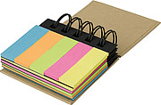 Wire bound case with notepadBrown