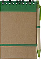 Wire bound notebook Green