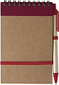 Wire bound notebook Red