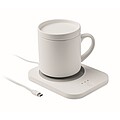 Wireless charger mug warmer set, white
