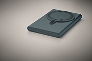 Wireless charger power bank, blue