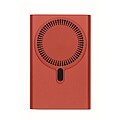 Wireless charger power bank, burgundy