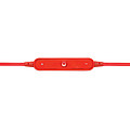 Wireless earbuds in pouch, red