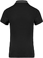 Women s KARIBAN TWO-TONE JERSEY POLO SHIRT, black/dark grey heather, 2XL
