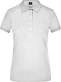 Womens elastic pique polo James Nicholson, grey melange, XXL
