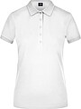 Womens elastic pique polo James Nicholson, white, XXL
