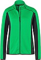 Womens fleece jacket JAMES & NICHOLSON, green/carbon, M