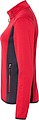 Womens fleece jacket JAMES & NICHOLSON, red/carbon, M