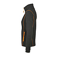 WOMENS MICRO FLEECE ZIPPED JACKET NOVA WOMEN, CHARCOAL GREY/ORANGE, L