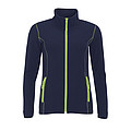 WOMENS MICRO FLEECE ZIPPED JACKET NOVA WOMEN, NAVY/APPLE GREEN, L