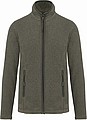 Womens microfleece sweatshirt KARIBAN, dark green melange, S