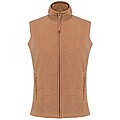 Womens microfleece vest KARIBAN, camel heather, XS