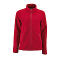 WOMENS PLAIN FLEECE JACKET NORMAN WOMEN, RED, 3XL