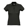WOMENS POLO SHIRT PASSION, BLACK, M