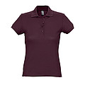 WOMENS POLO SHIRT PASSION, BURGUNDY, M