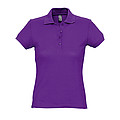 WOMENS POLO SHIRT PASSION, DARK PURPLE, L