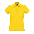 WOMENS POLO SHIRT PASSION, GOLD, L