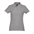 WOMENS POLO SHIRT PASSION, GREY MELANGE 2, L