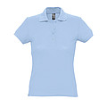 WOMENS POLO SHIRT PASSION, SKY BLUE PIQUE, L
