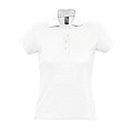 WOMENS POLO SHIRT PASSION, WHITE, L