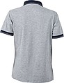 Womens polo T-shirt James Nicholson, grey/navy, M