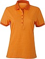 Womens polo T-shirt James Nicholson, orange, dark orange, L