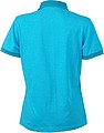 Womens polo T-shirt James Nicholson, tuquise/dark turquise, M