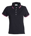 Womens polo T-shirt PAYPER SKIPPER LADY, black/pink, M
