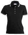 Womens polo T-shirt PAYPER SKIPPER LADY, black/white, XL