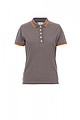 Womens polo T-shirt PAYPER SKIPPER LADY, grey melange/orange, S