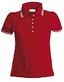 Womens polo T-shirt PAYPER SKIPPER LADY, red/white, M