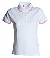 Womens polo T-shirt PAYPER SKIPPER LADY, white/neon pink, M