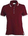 Womens polo T-shirt PAYPER SKIPPER LADY, wine/white, M