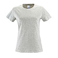 WOMENS ROUND COLLAR T-SHIRT REGENT WOMEN, ASH, M