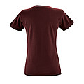 WOMENS ROUND COLLAR T-SHIRT REGENT WOMEN, BURGUNDY, L