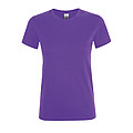 WOMENS ROUND COLLAR T-SHIRT REGENT WOMEN, DARK PURPLE, L