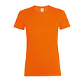 WOMENS ROUND COLLAR T-SHIRT REGENT WOMEN, ORANGE, 3XL