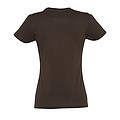 WOMENS ROUND NECK T-SHIRT IMPERIAL WOMEN, CHOCOLATE, L