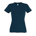 WOMENS ROUND NECK T-SHIRT IMPERIAL WOMEN, PETROLEUM BLUE, XL