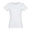 WOMENS ROUND NECK T-SHIRT IMPERIAL WOMEN, WHITE, 3XL