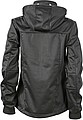 Womens softshell jacket JAMES & NICHOLSON, black/black/white, 2XL